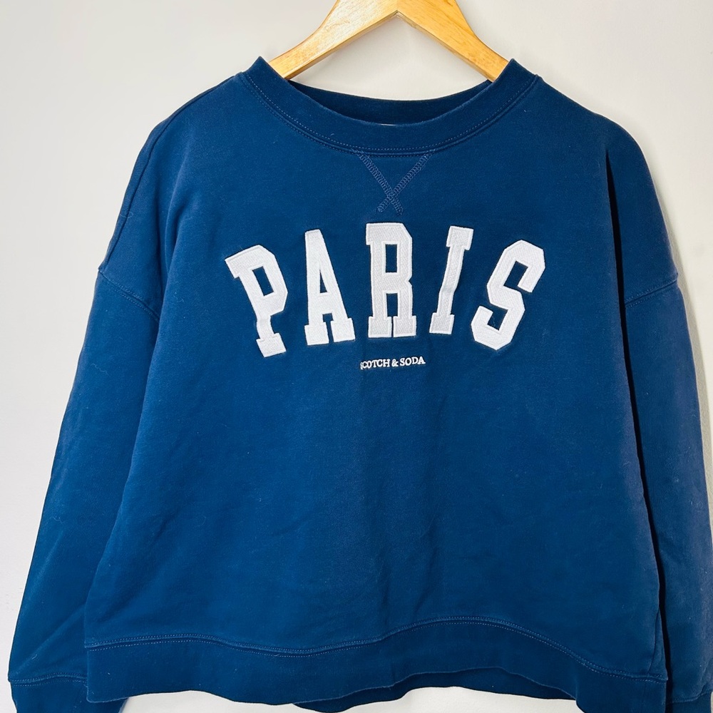 Scotch & Soda Dark Blue Cotton
Paris Crewneck